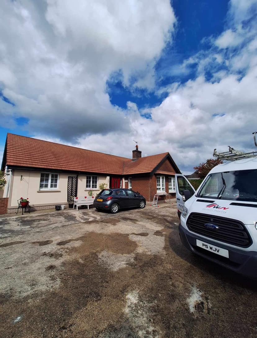 Roof cleaning service carried out by WJV Property Services