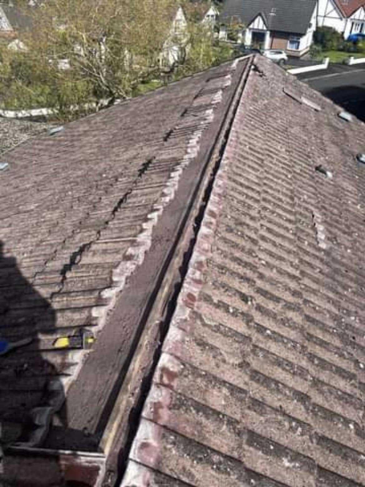 Damaged roof tiles in Derry/Londonderry