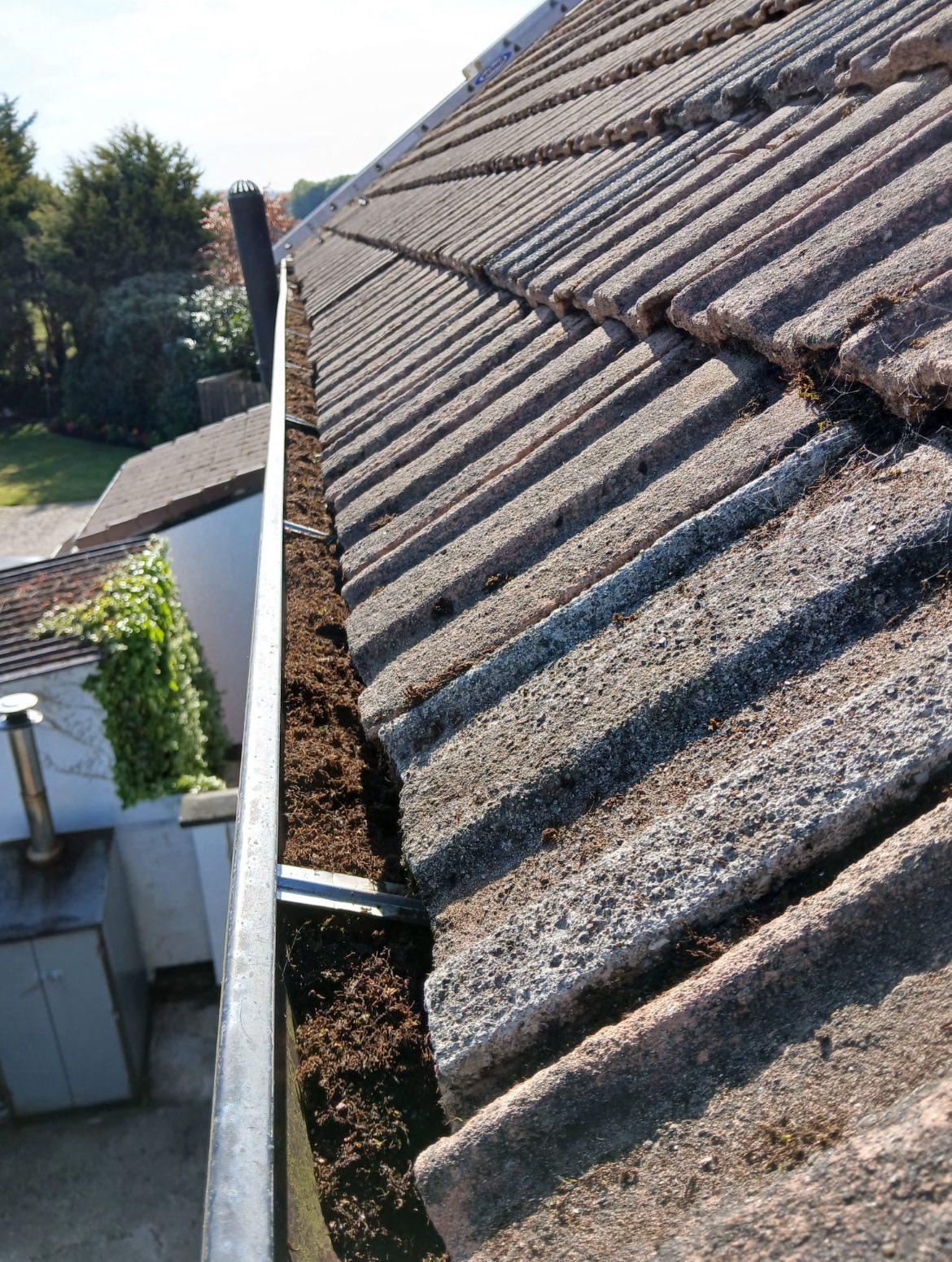 Blocked gutter in Derry Londonderry