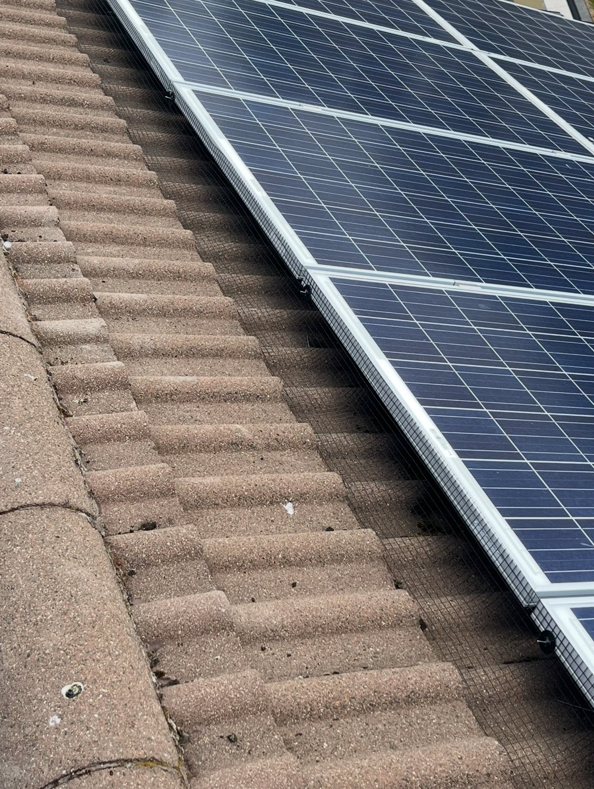 Solar mesh installation by WJV Property Maintenance